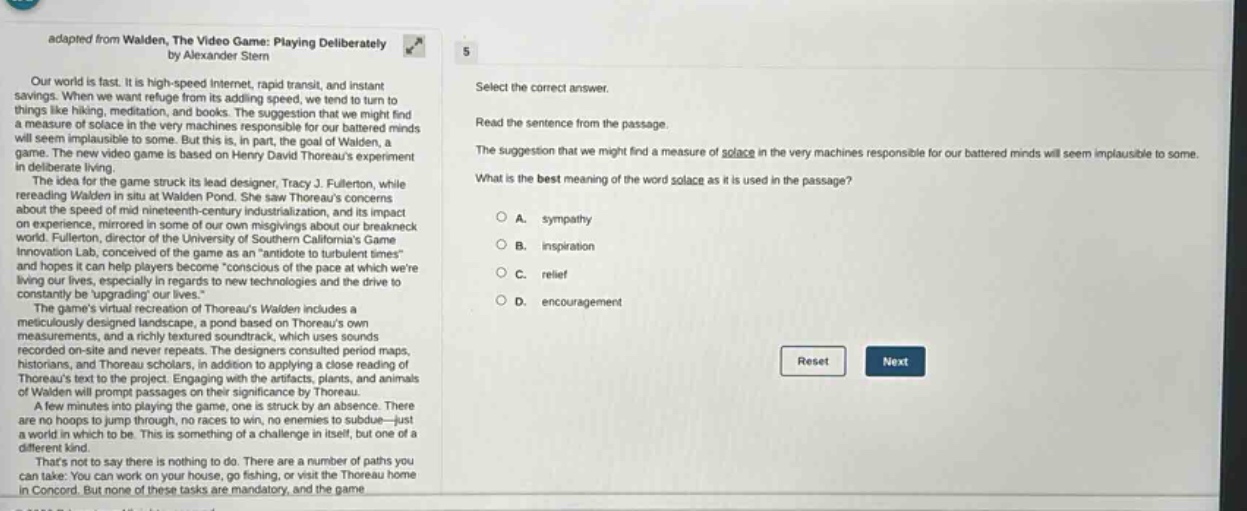 adapted from walden, the video game: playing deliberately by alexander …
