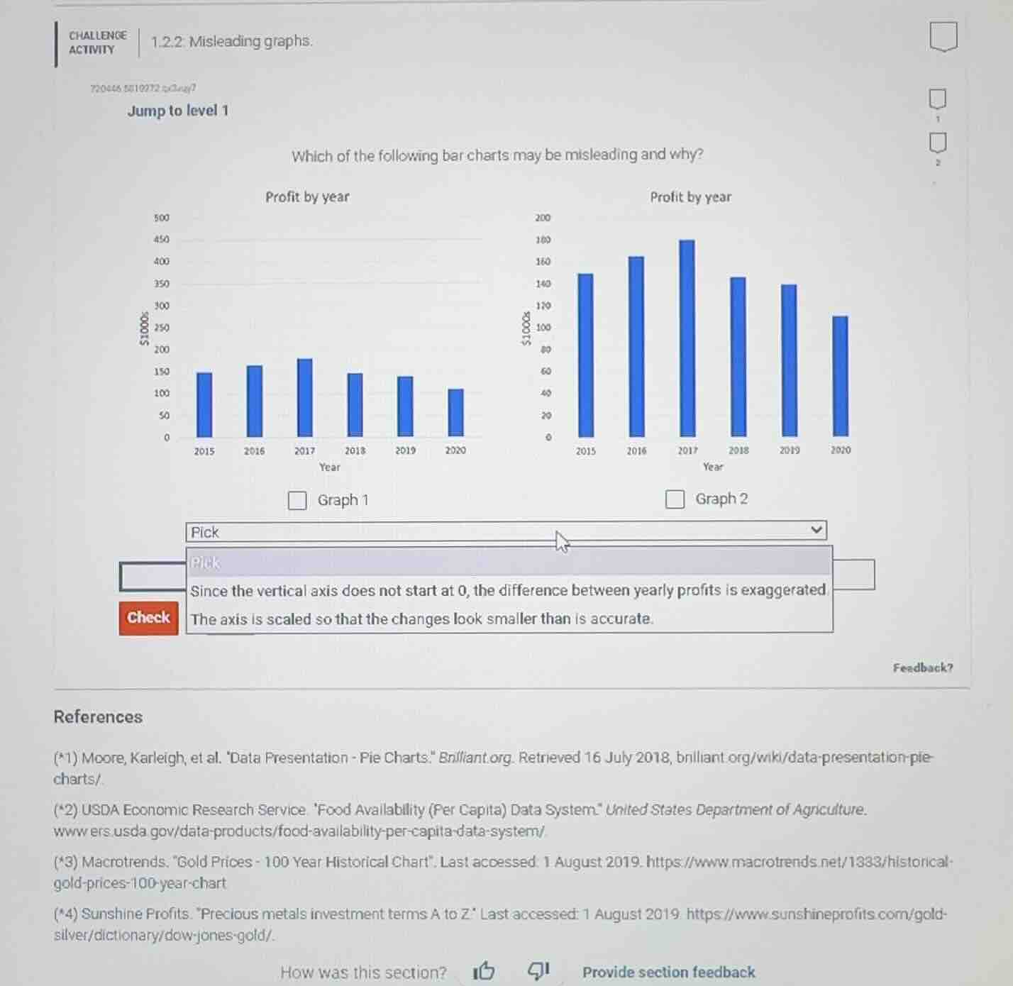 challenge activity 1.2.2 misleading graphs. 770446 1810972 p0may? jump …