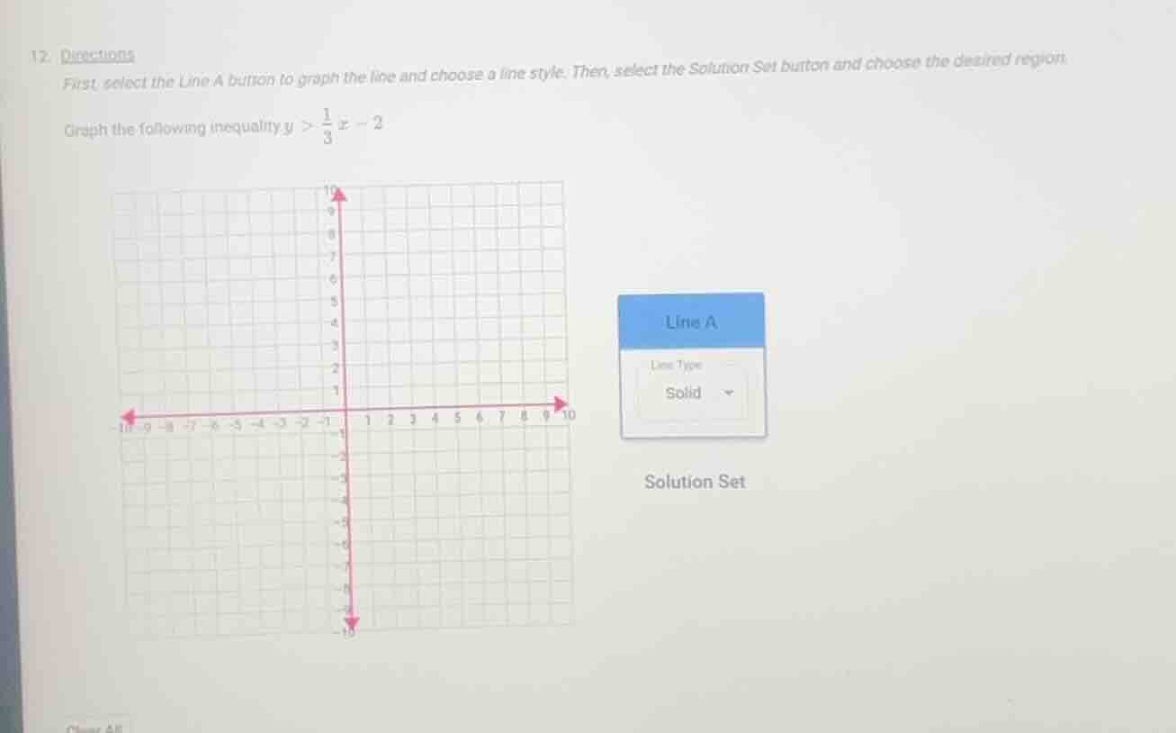 12. directions first, select the line a button to graph the line and ch…