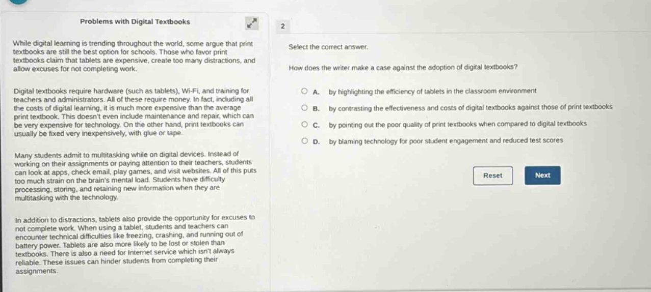 problems with digital textbooks while digital learning is trending thro…