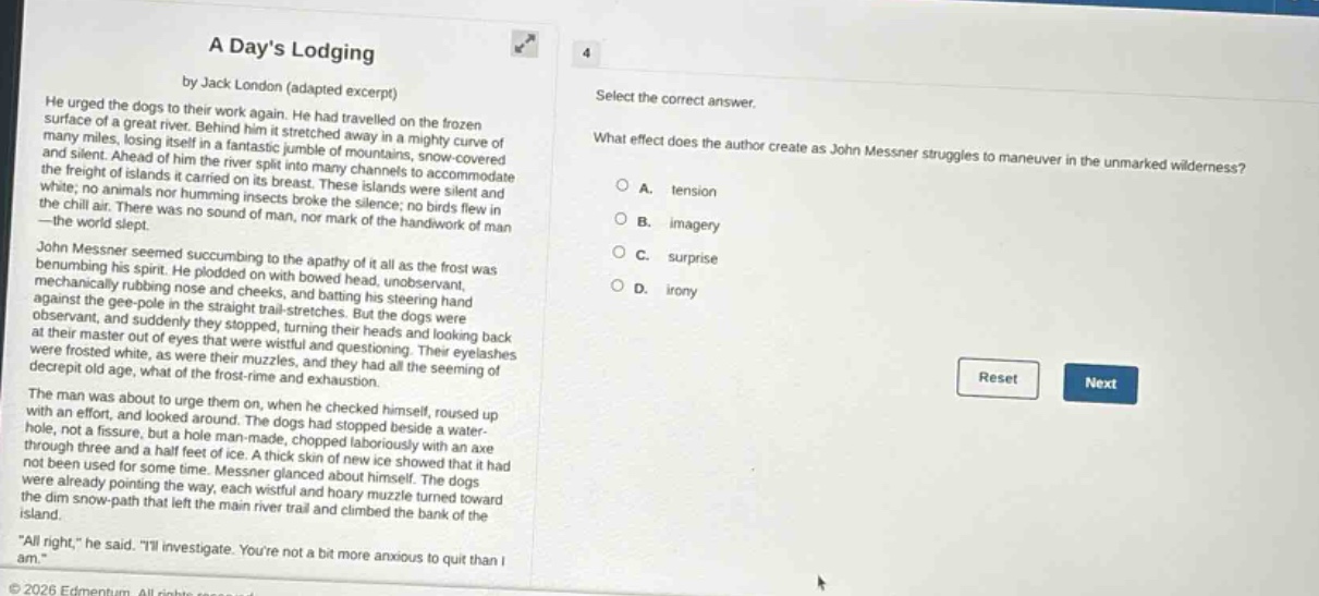 a days lodging by jack london (adapted excerpt) he urged the dogs to th…