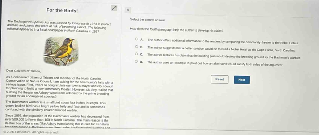 for the birds! the endangered species act was passed by congress in 197…