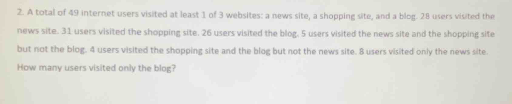 2. a total of 49 internet users visited at least 1 of 3 websites: a new…