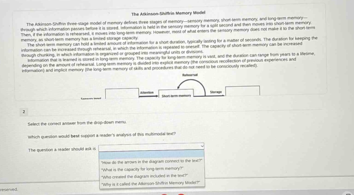 the atkinson-shiffrin memory model the atkinson-shiffrin three-stage mo…