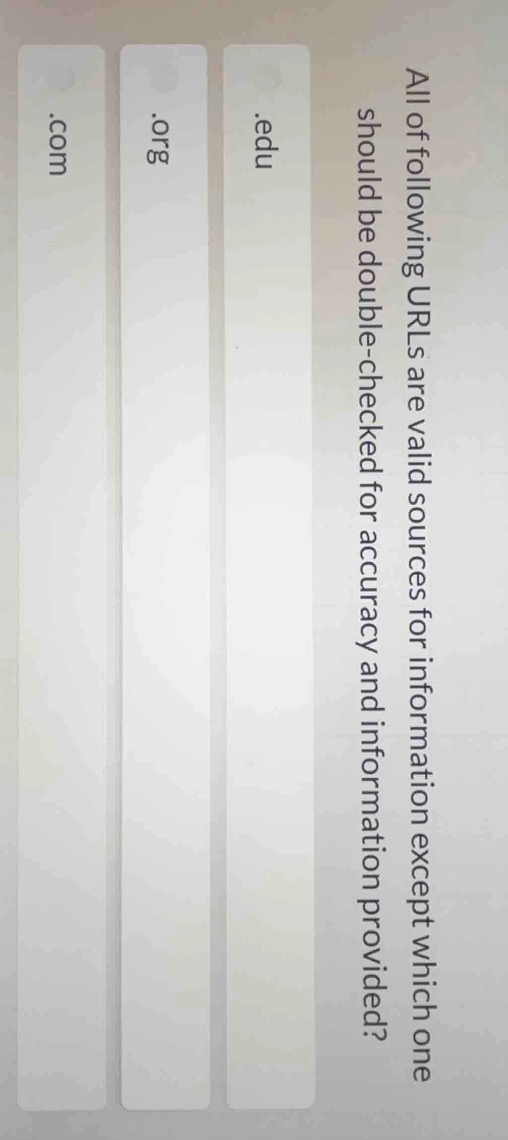 all of following urls are valid sources for information except which on…