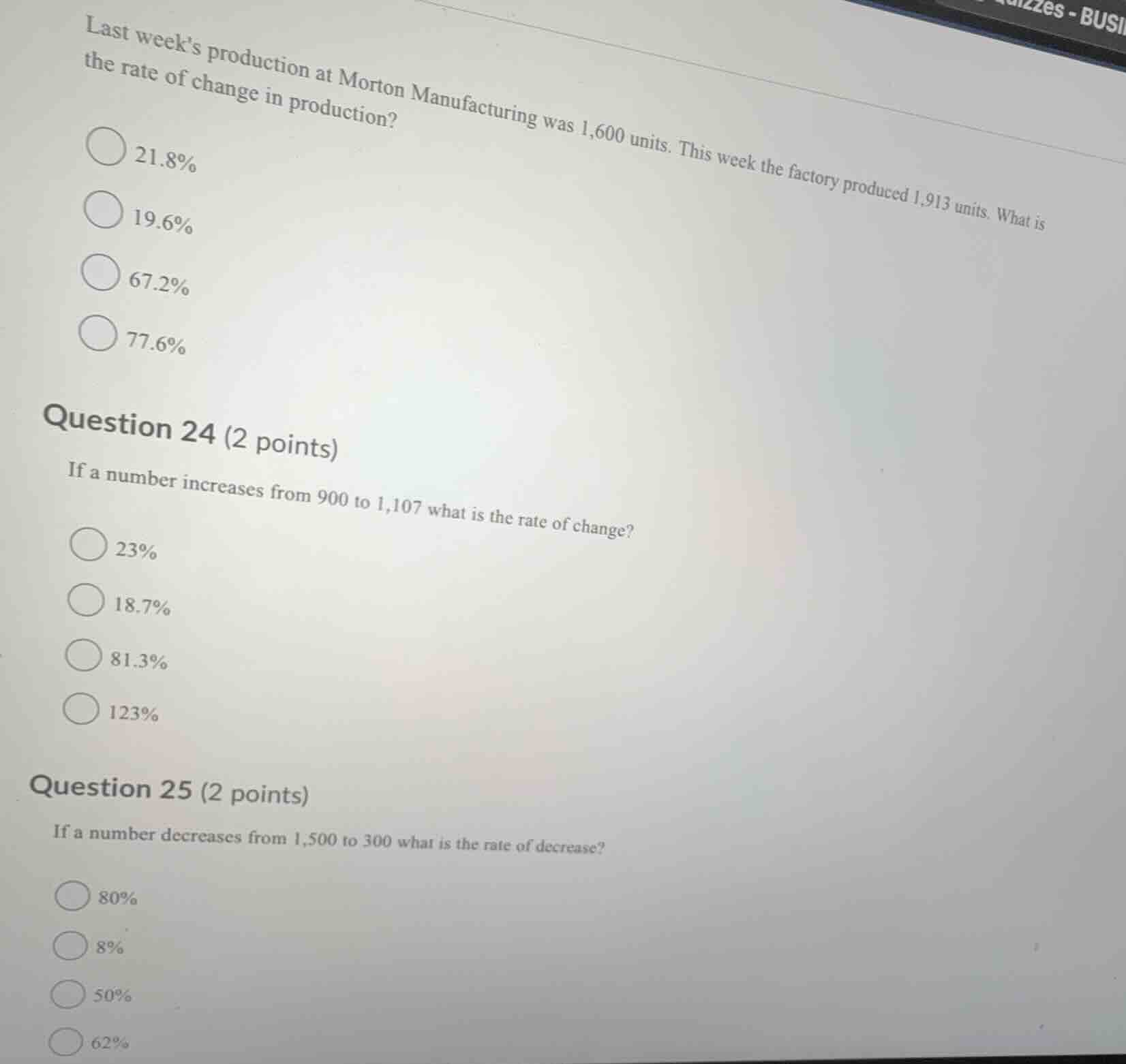 last weeks production at morton manufacturing was 1,600 units. this wee…