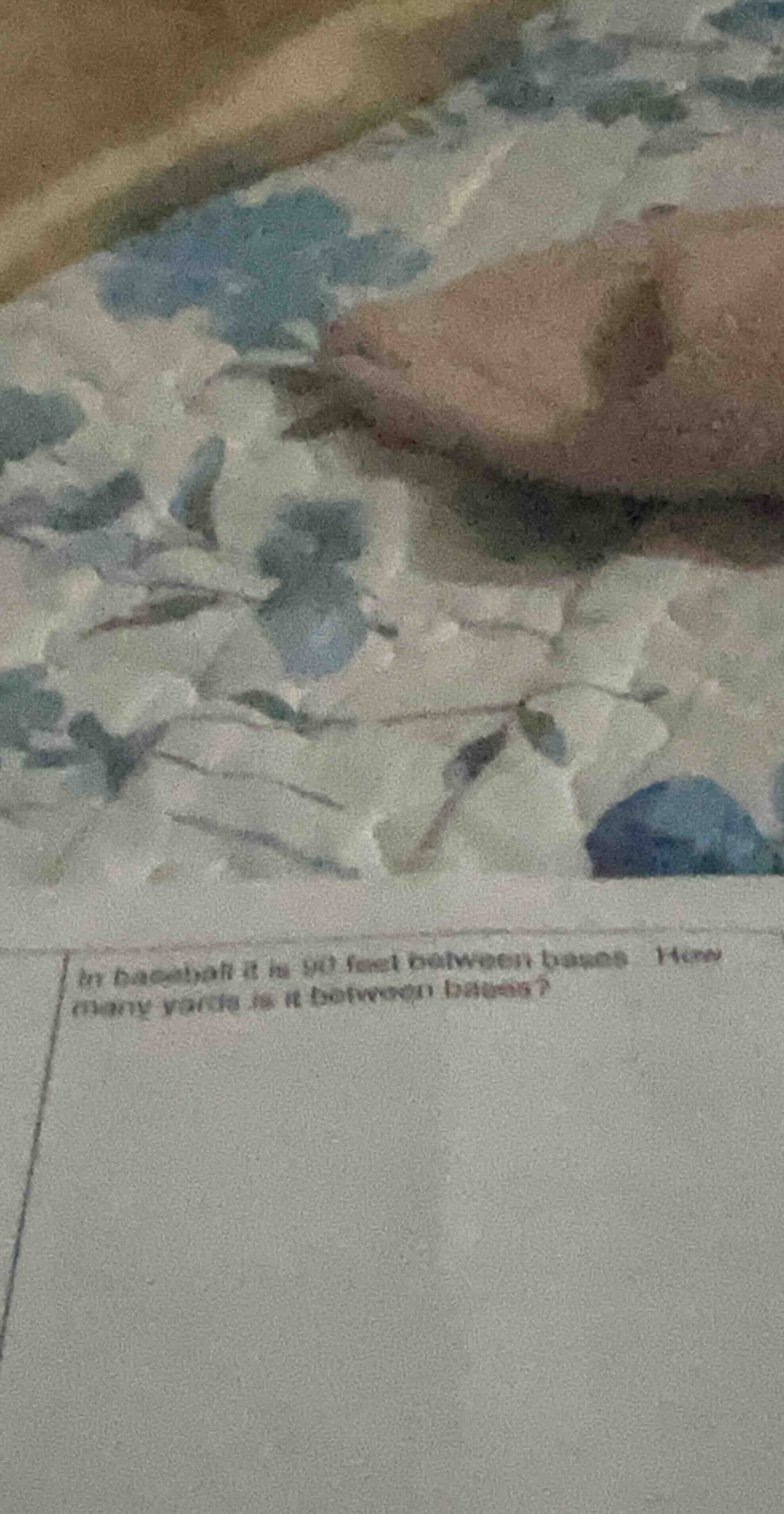 in baseball it is 90 feet between bases. how many yards is it between b…