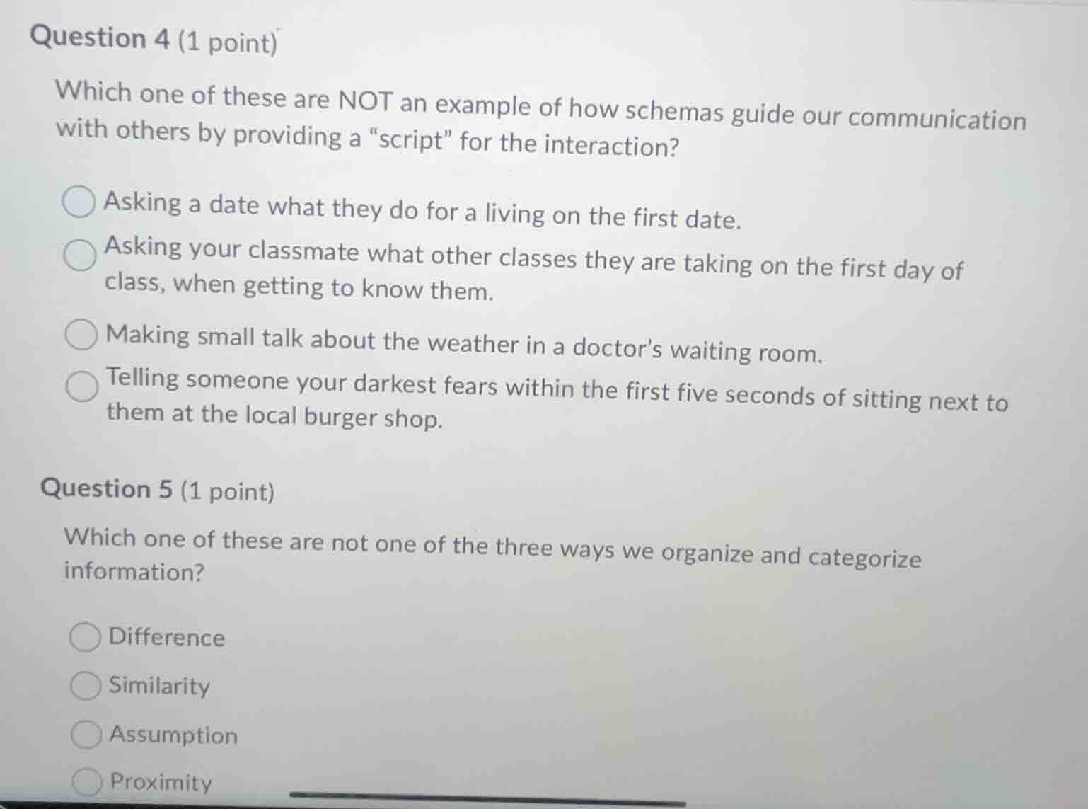 question 4 (1 point) which one of these are not an example of how schem…
