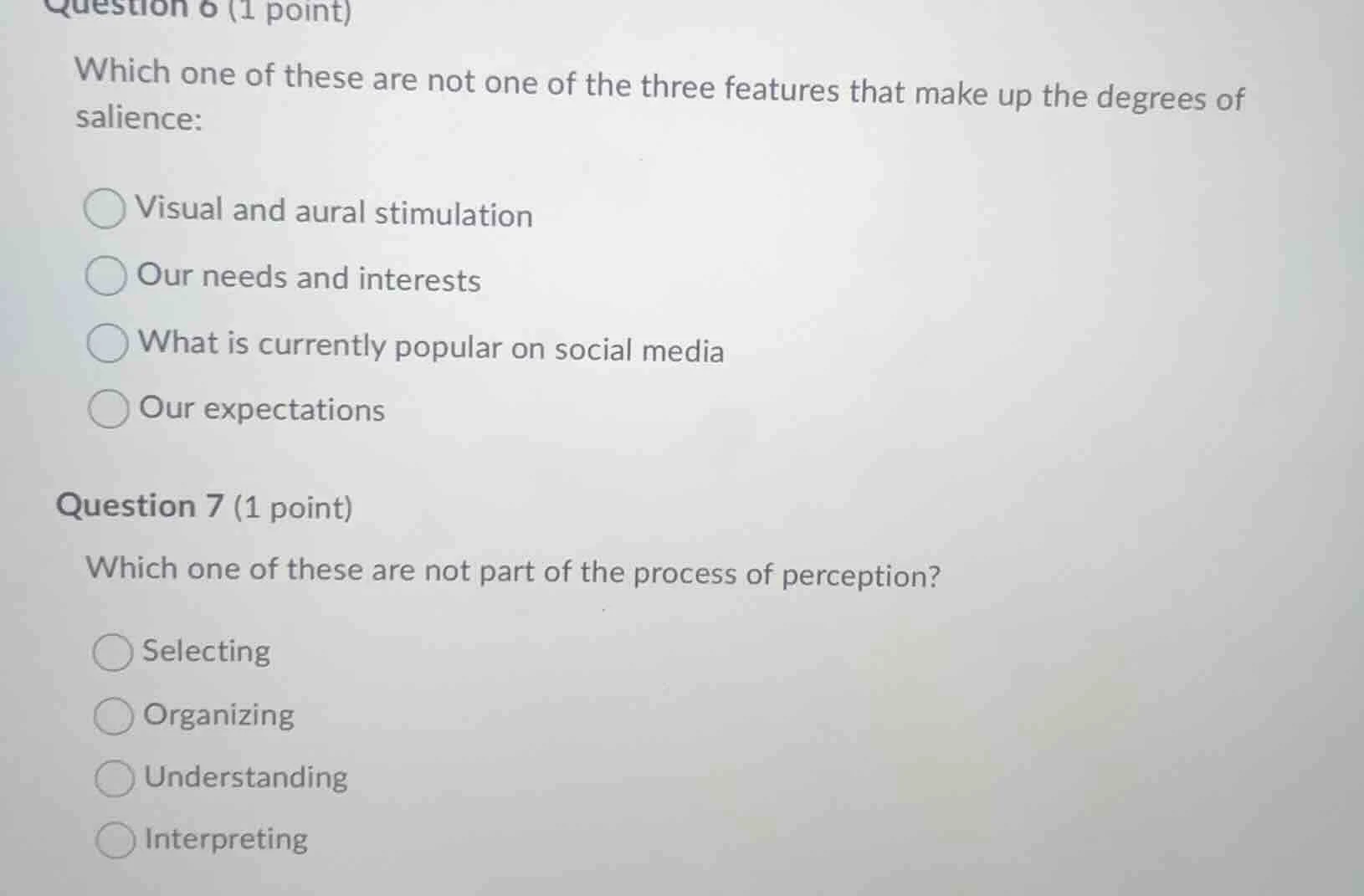 question 6 (1 point) which one of these are not one of the three featur…