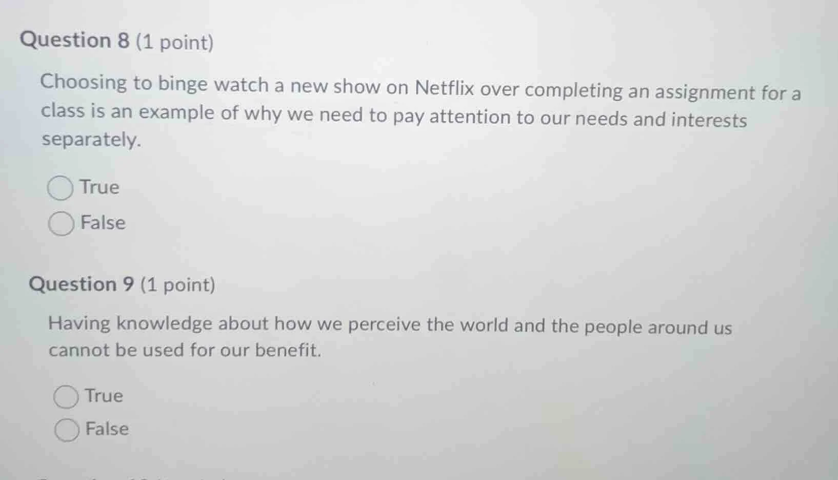 question 8 (1 point) choosing to binge watch a new show on netflix over…