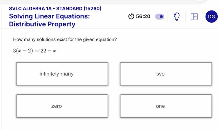 svlc algebra 1a - standard (15260) solving linear equations: distributi…
