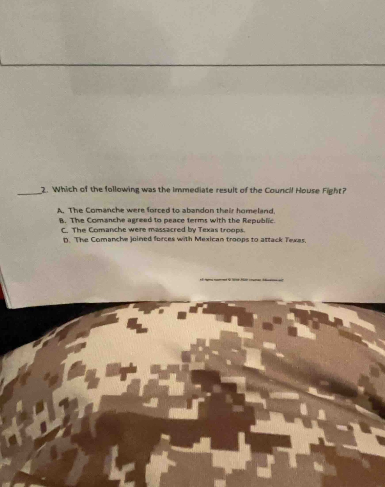 2. which of the following was the immediate result of the council house…