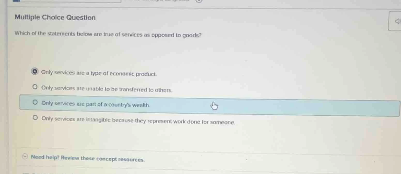 multiple choice question which of the statements below are true of serv…