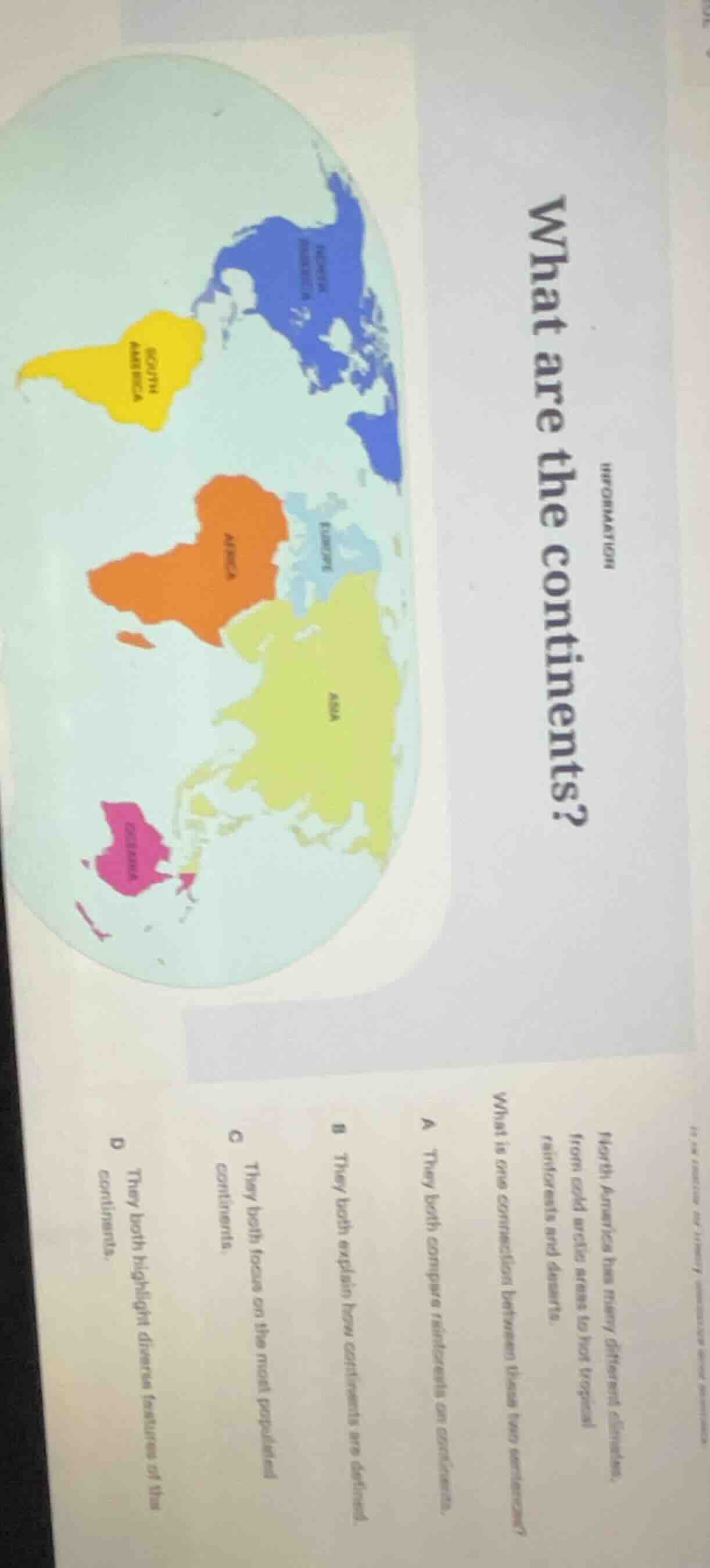 information what are the continents? north america has many different c…