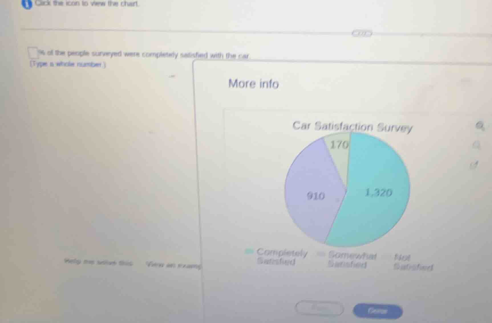 click the icon to view the chart. % of the people surveyed were complet…