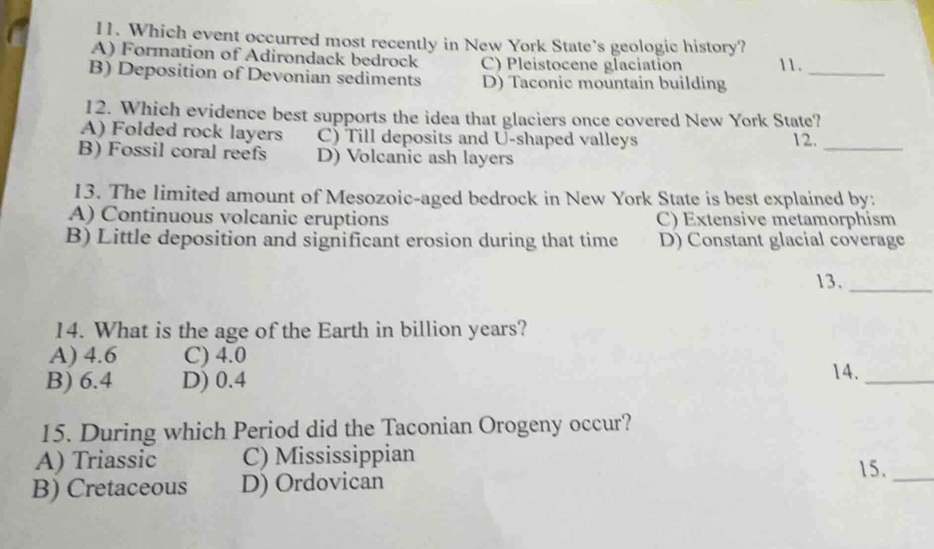 11. which event occurred most recently in new york state’s geologic his…