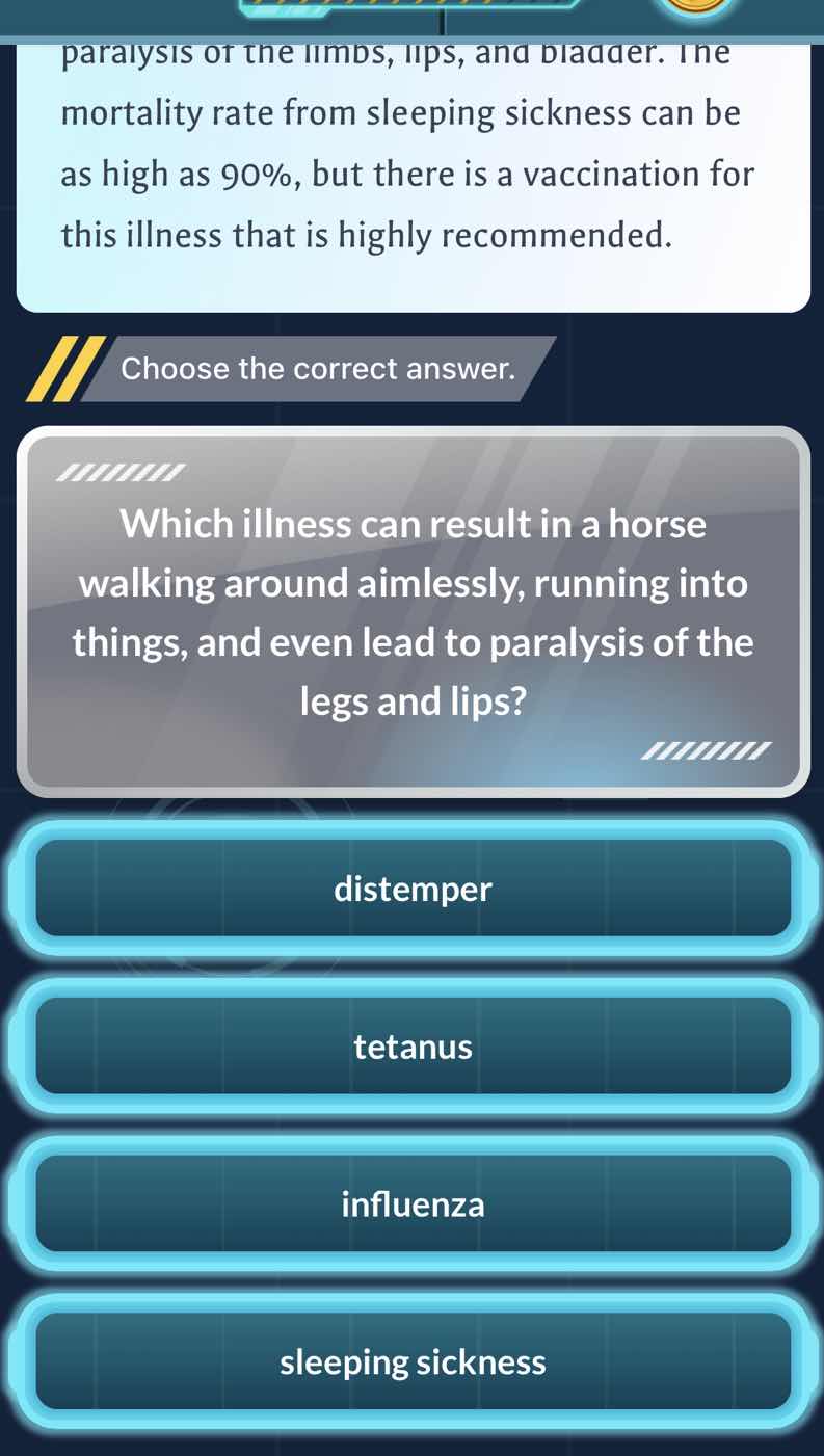 paralysis of the limbs, lips, and bladder. the mortality rate from slee…