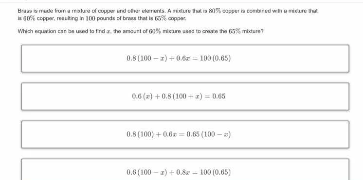 brass is made from a mixture of copper and other elements. a mixture th…