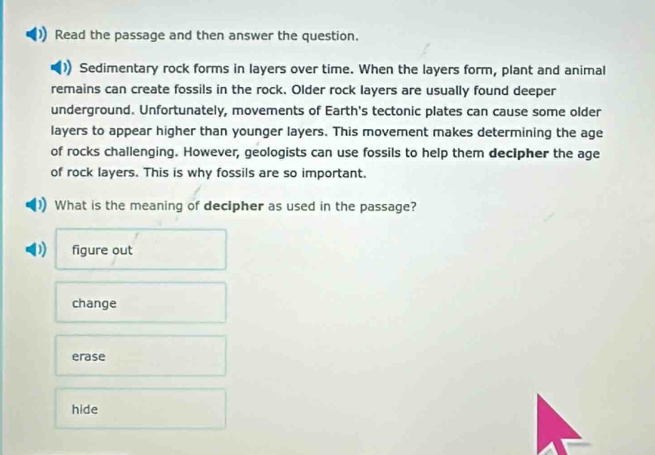 read the passage and then answer the question. sedimentary rock forms i…