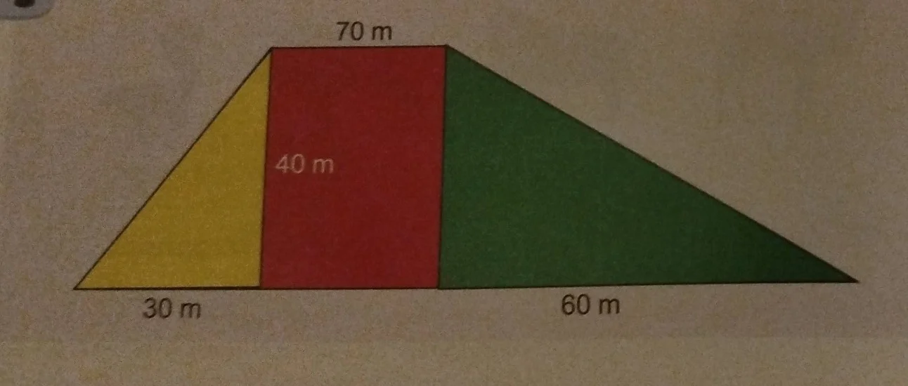 70 m, 40 m, 30 m, 60 m (with a diagram of a composite figure including …