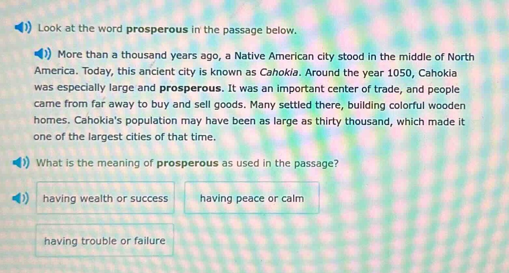 look at the word prosperous in the passage below. more than a thousand …