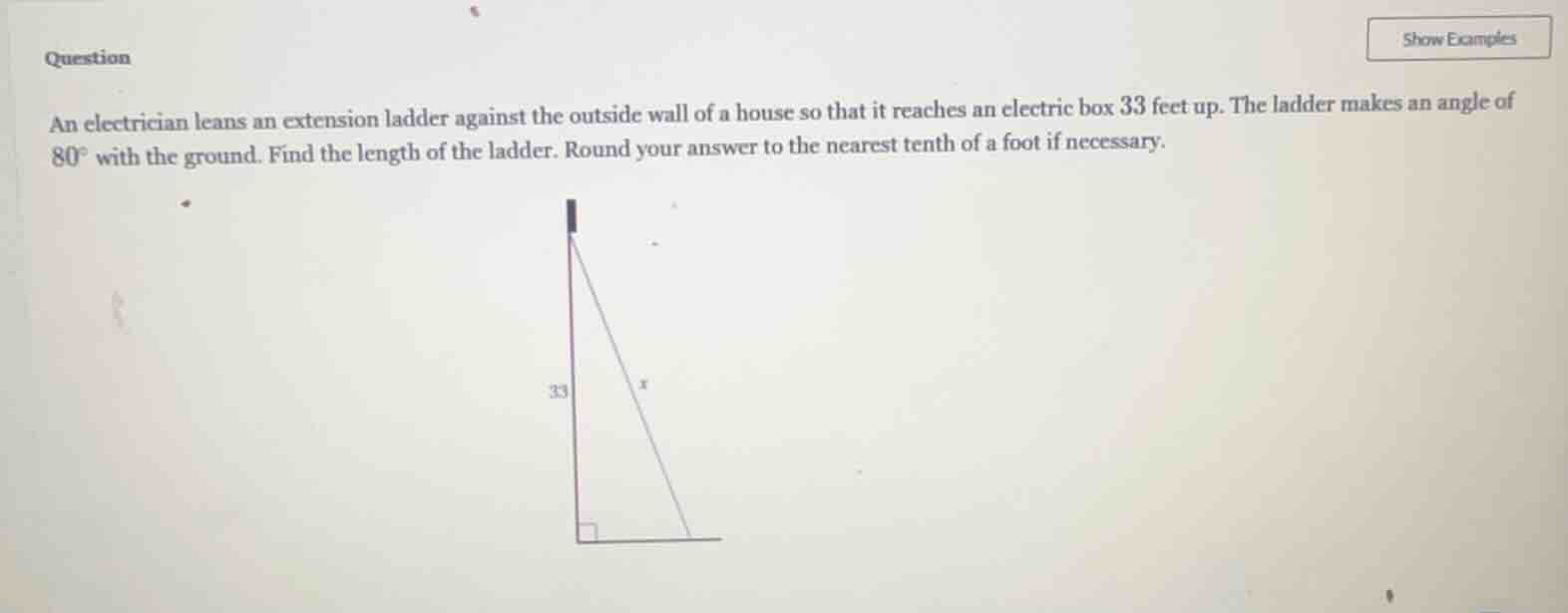 question an electrician leans an extension ladder against the outside w…