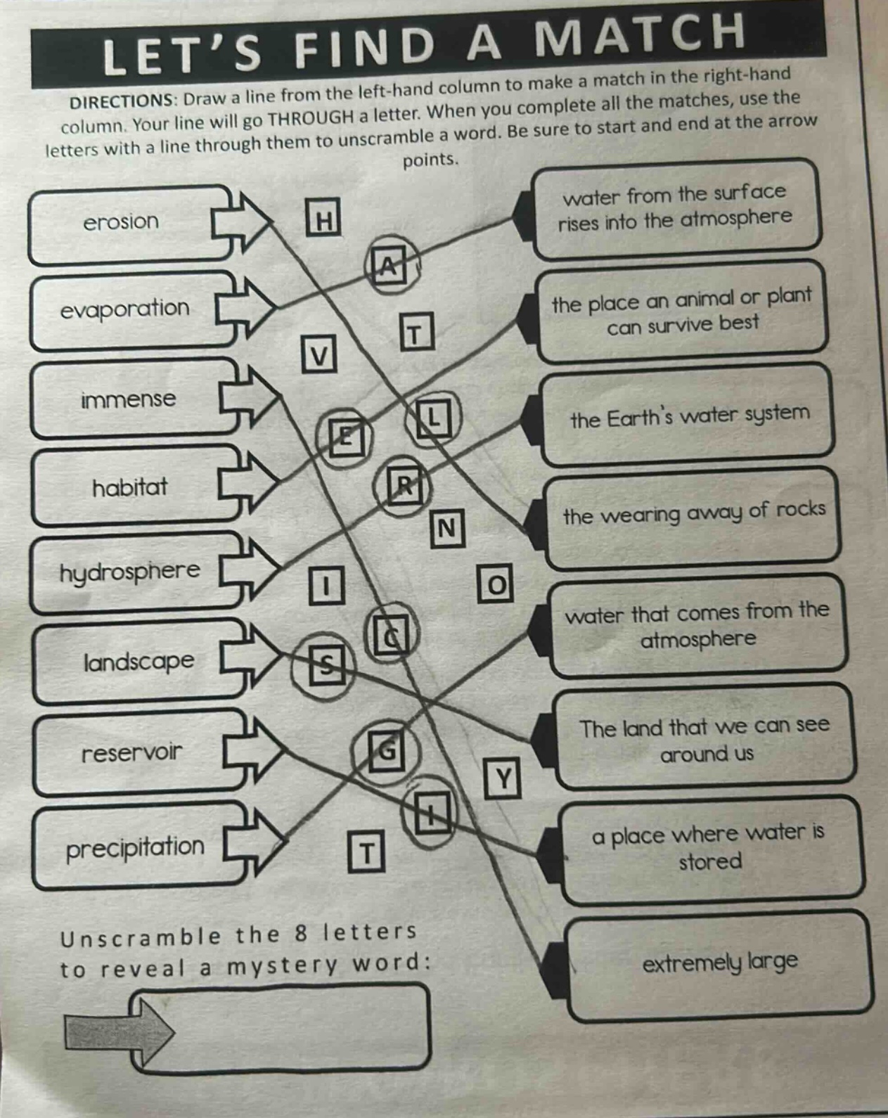 lets find a match directions: draw a line from the left - hand column t…