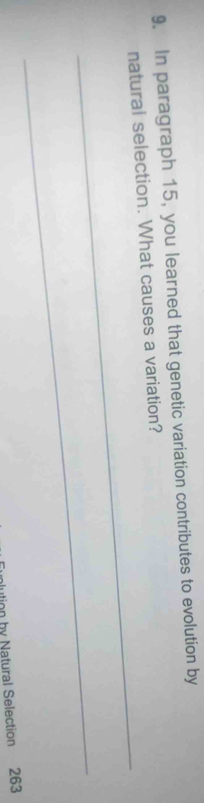 9. in paragraph 15, you learned that genetic variation contributes to e…