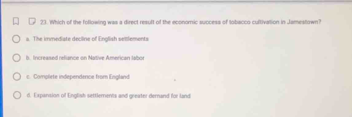 23. which of the following was a direct result of the economic success …