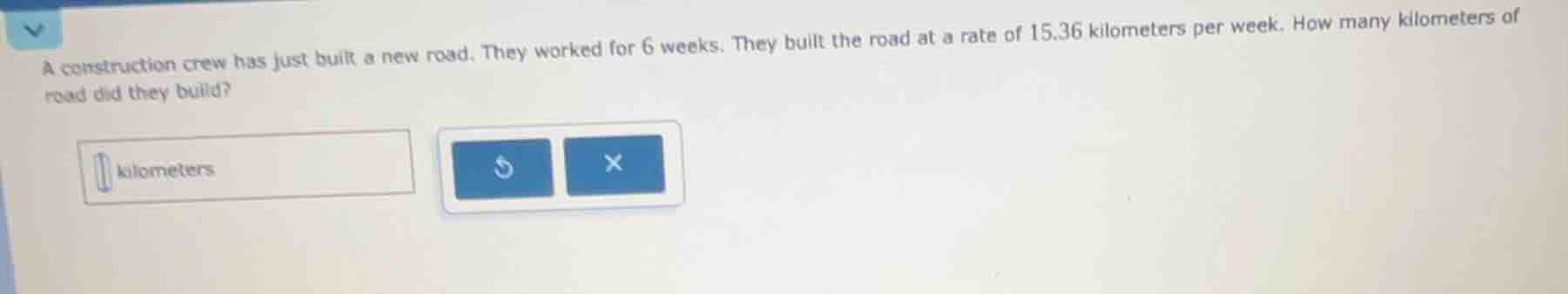 a construction crew has just built a new road. they worked for 6 weeks.…