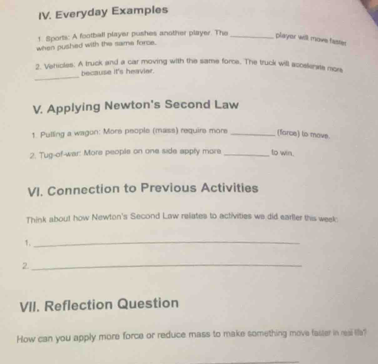 iv. everyday examples 1 sports: a football player pushes another player…