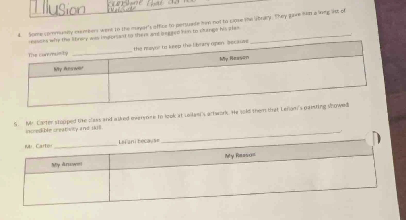 4. some community members went to the mayor’s office to persuade him no…