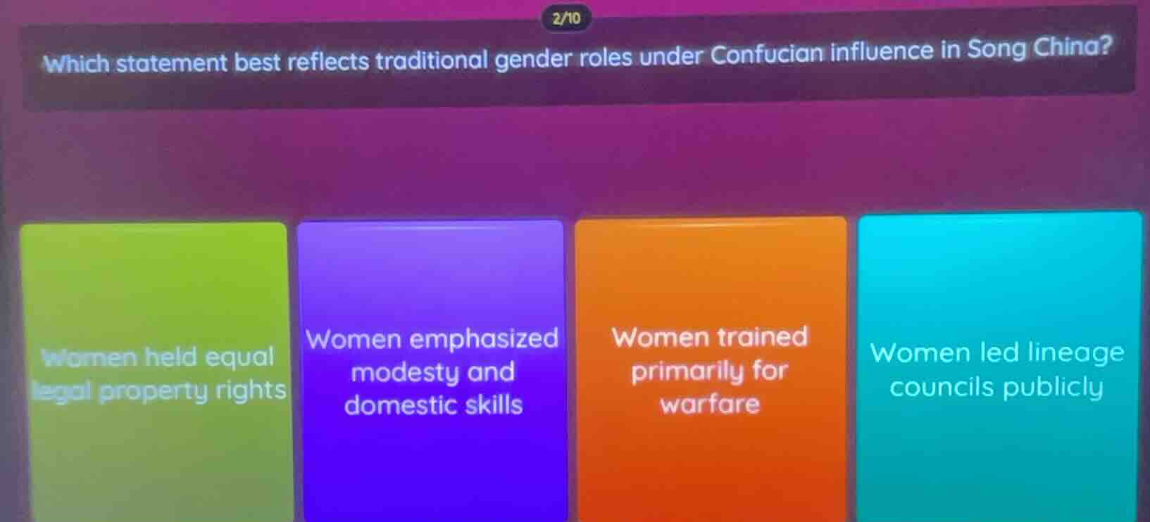 which statement best reflects traditional gender roles under confucian …