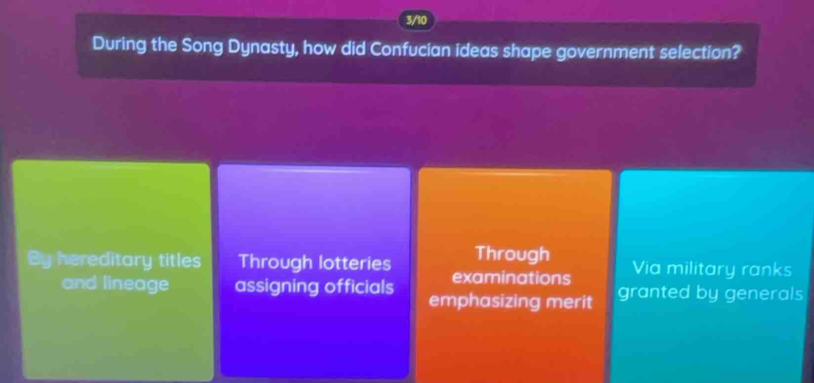 during the song dynasty, how did confucian ideas shape government selec…