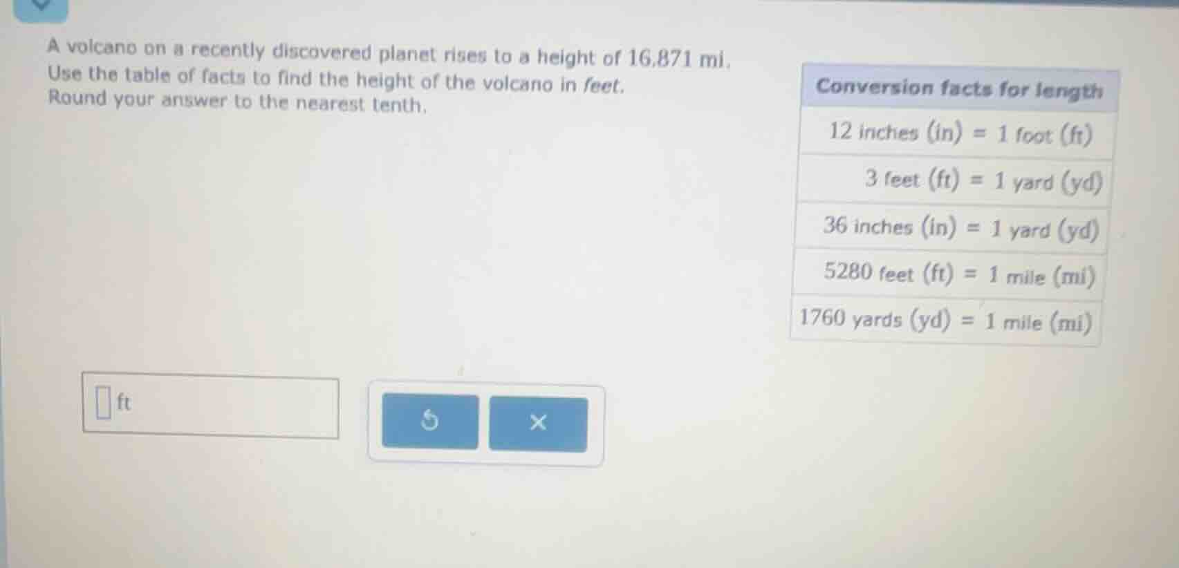 a volcano on a recently discovered planet rises to a height of 16,871 m…