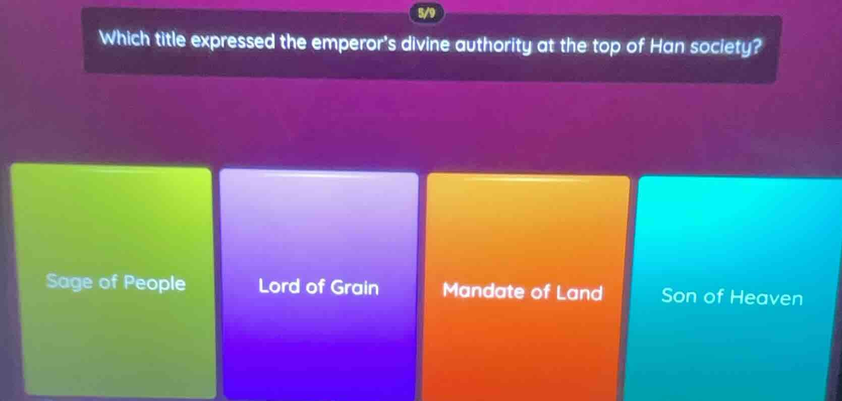 which title expressed the emperors divine authority at the top of han s…