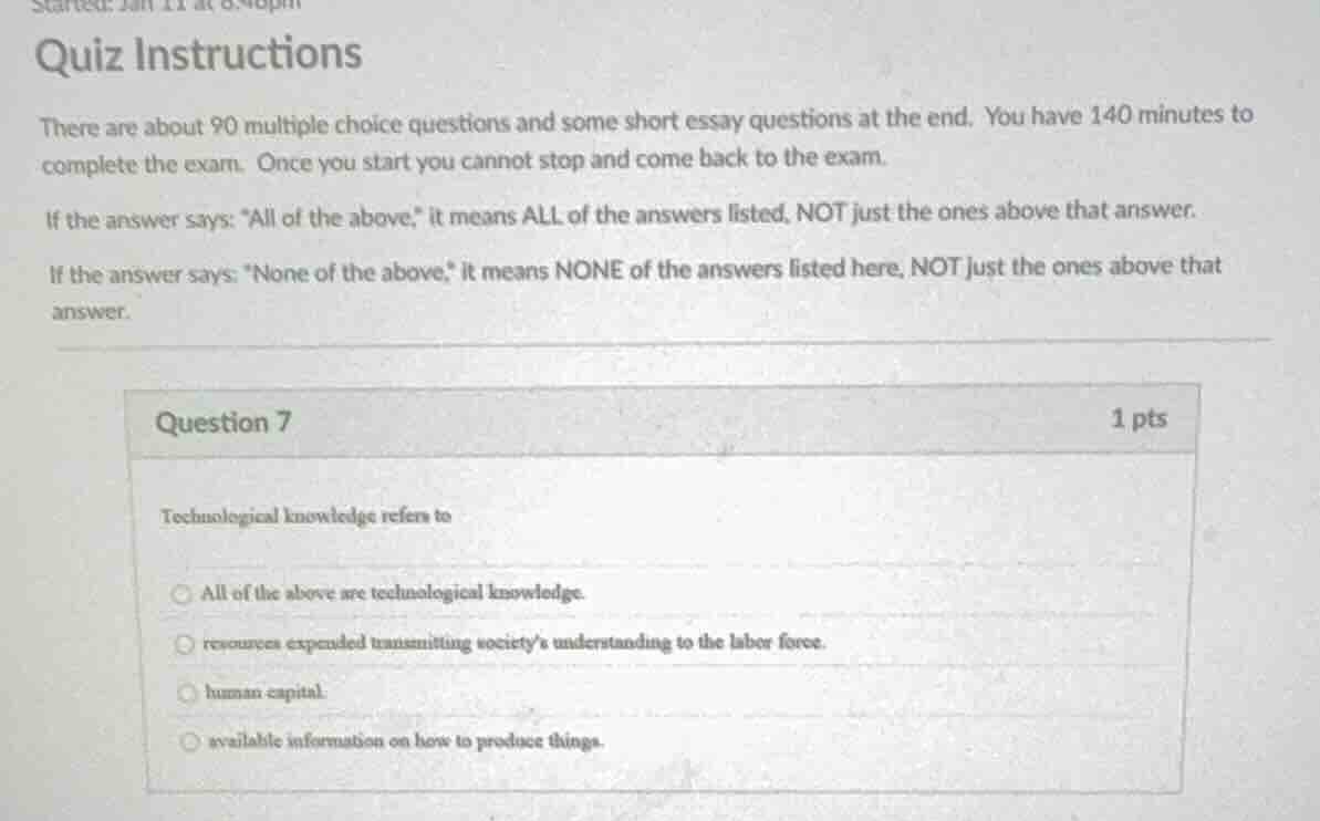 quiz instructions there are about 90 multiple choice questions and some…