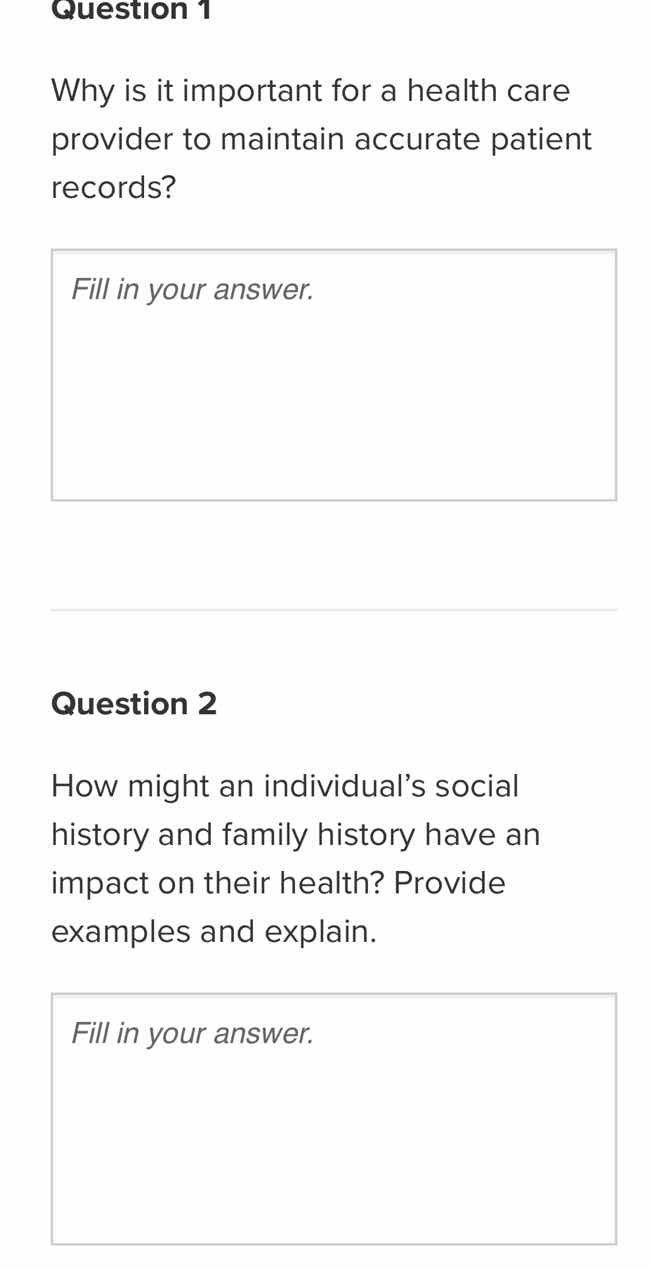 question 1 why is it important for a health care provider to maintain a…