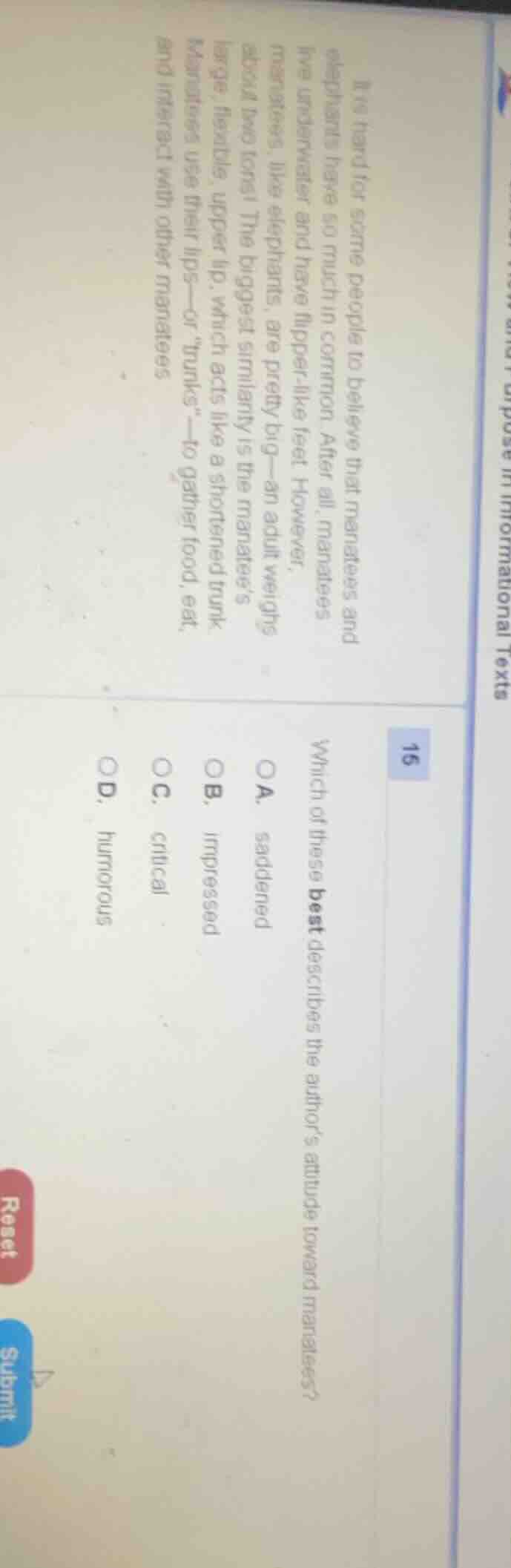 its hard for some people to believe that manatees and elephants have so…