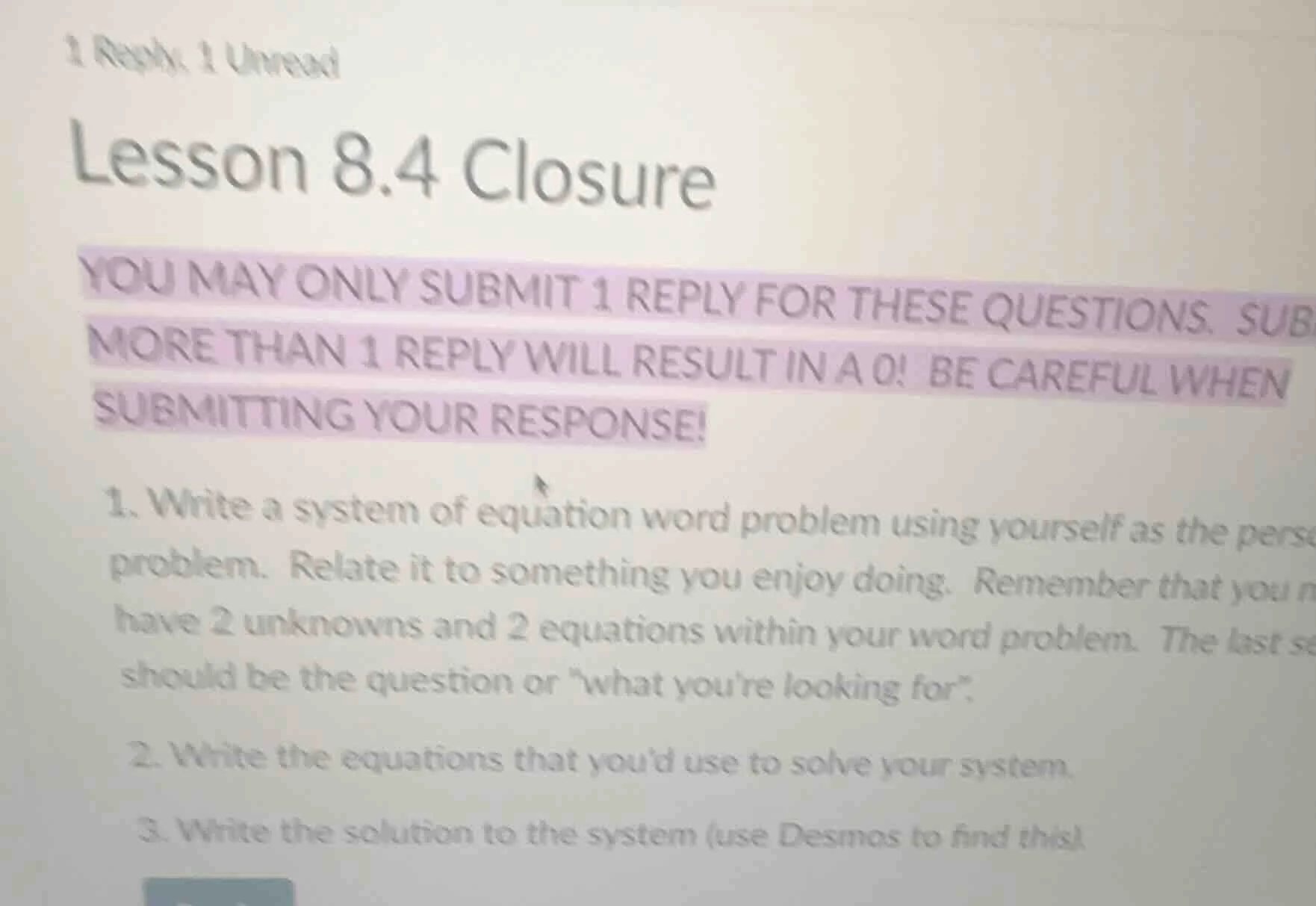 1 reply, 1 unread lesson 8.4 closure you may only submit 1 reply for th…