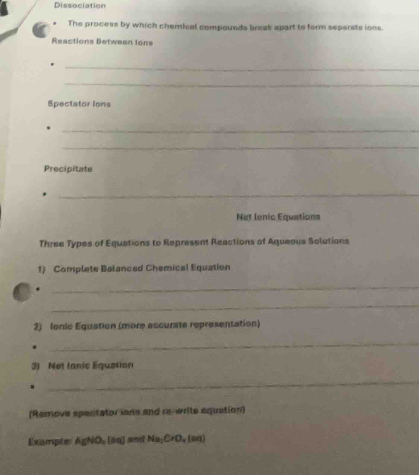 dissociation - the process by which chemical compounds break apart to f…