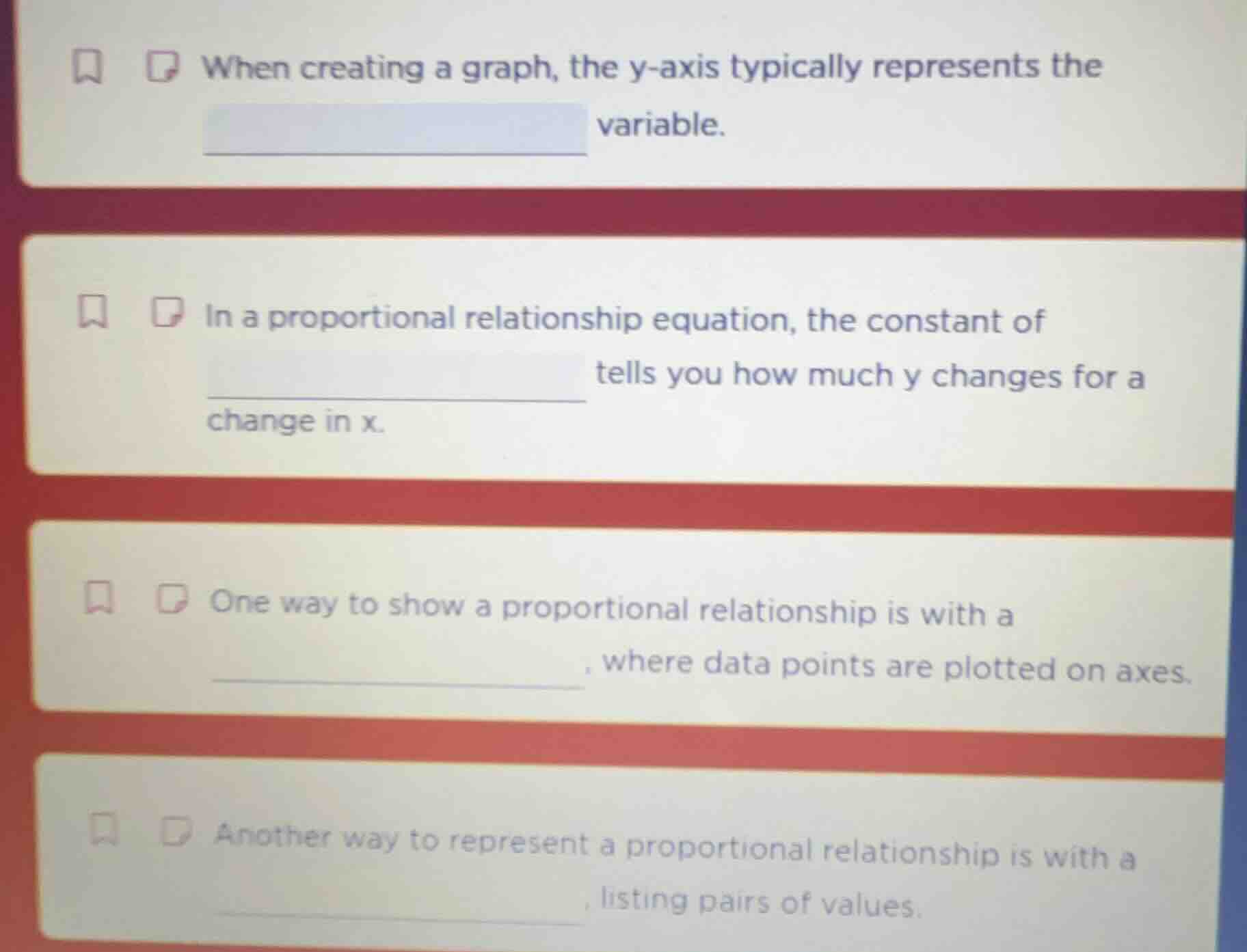 when creating a graph, the y-axis typically represents the variable. in…