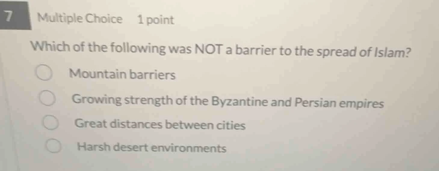 7 multiple choice 1 point which of the following was not a barrier to t…