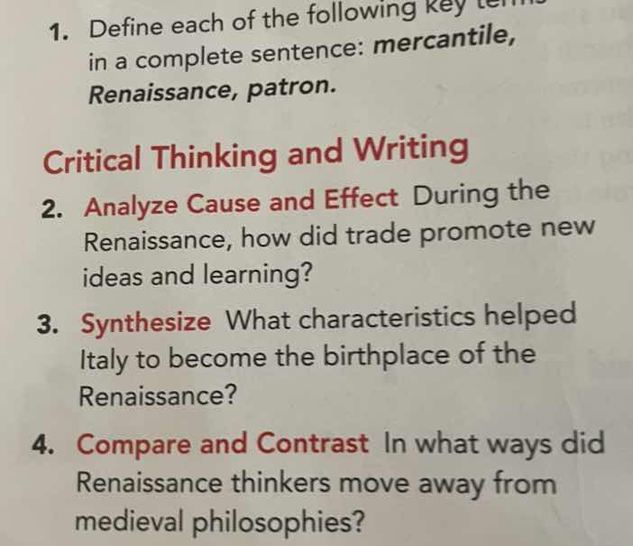 1. define each of the following key terms in a complete sentence: merca…