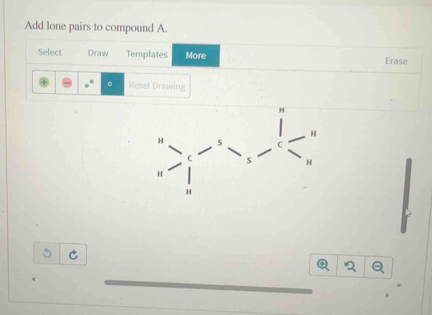 add lone pairs to compound a.
