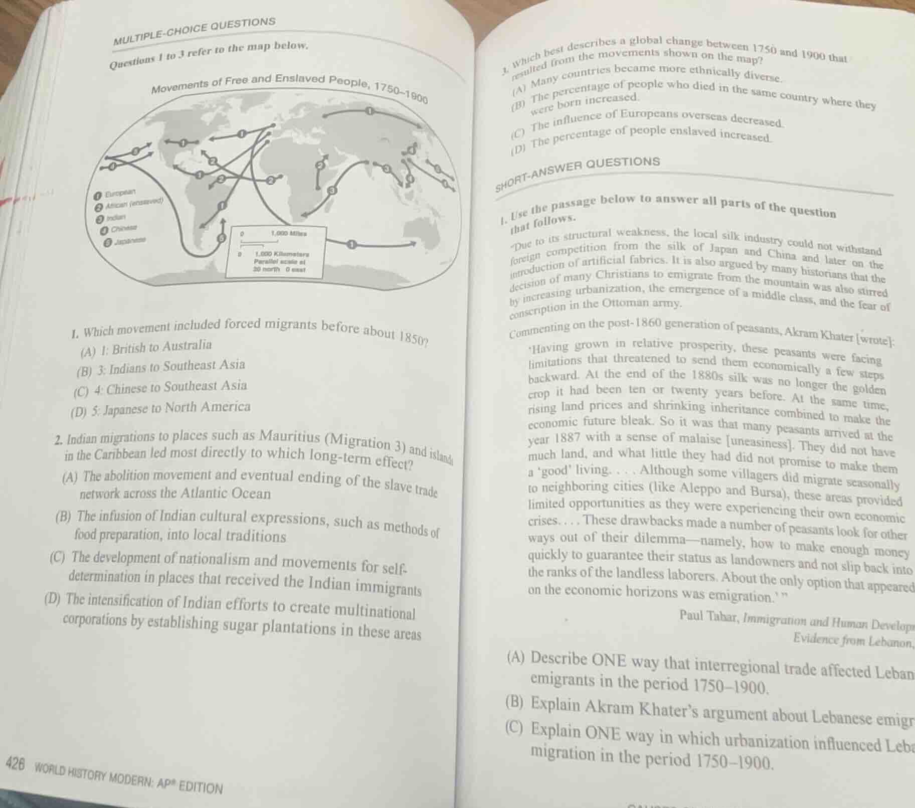 multiple-choice questions questions 1 to 3 refer to the map below. move…