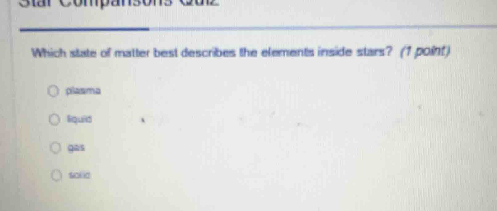 star comparisons quiz which state of matter best describes the elements…