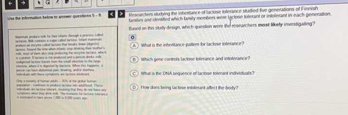 use the information below to answer questions 3 - 5. mammary glands in …