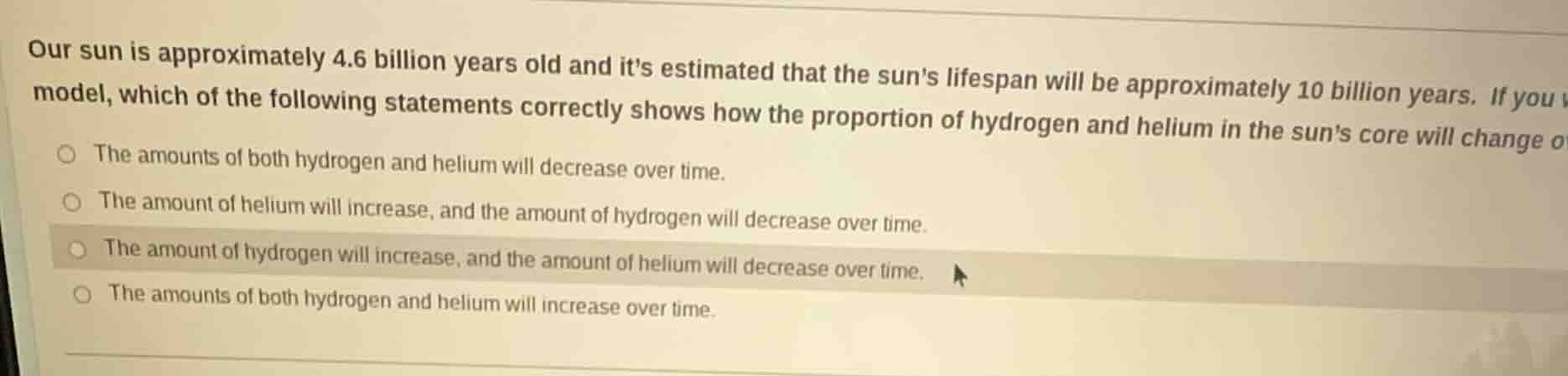 our sun is approximately 4.6 billion years old and its estimated that t…