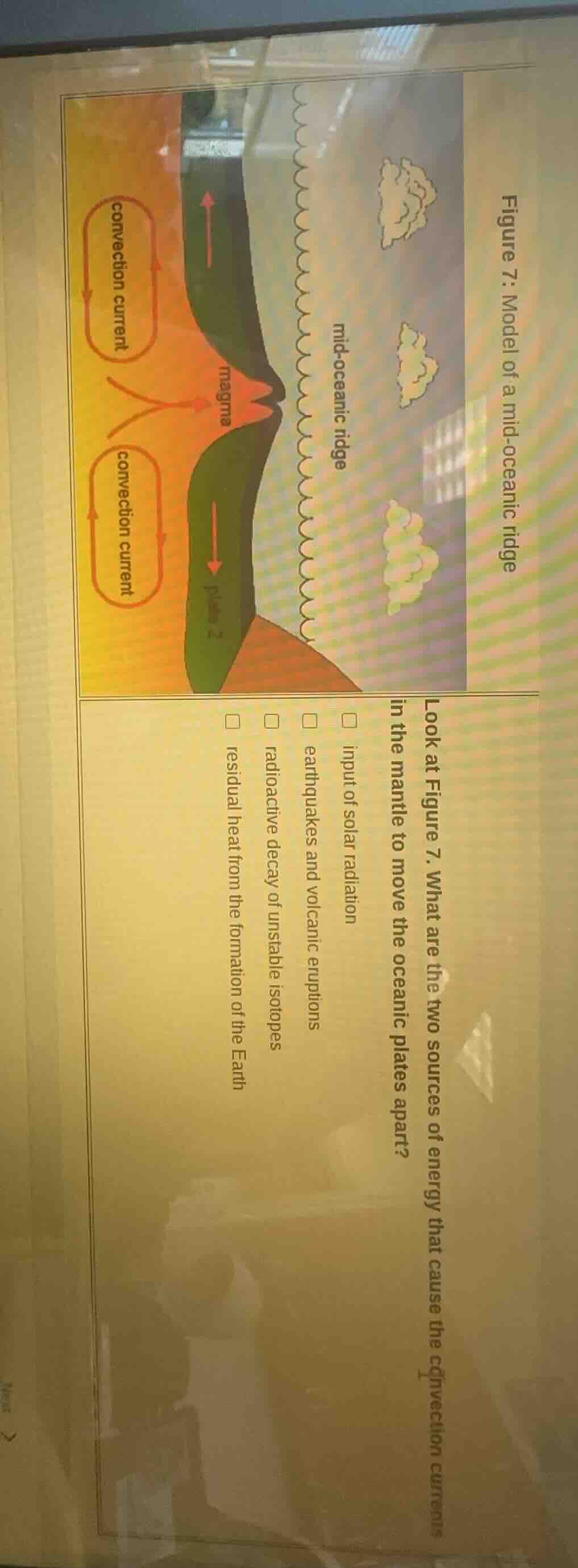 figure 7: model of a mid - oceanic ridge look at figure 7. what are the…